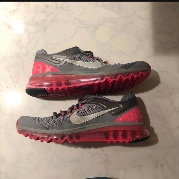 Nike Air Max 2013 Cool Gray and Force Pink. Size 9. Only worn a few times. - Picture 5 of 5